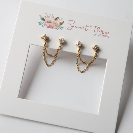 Afterglow Double Earring - Clear