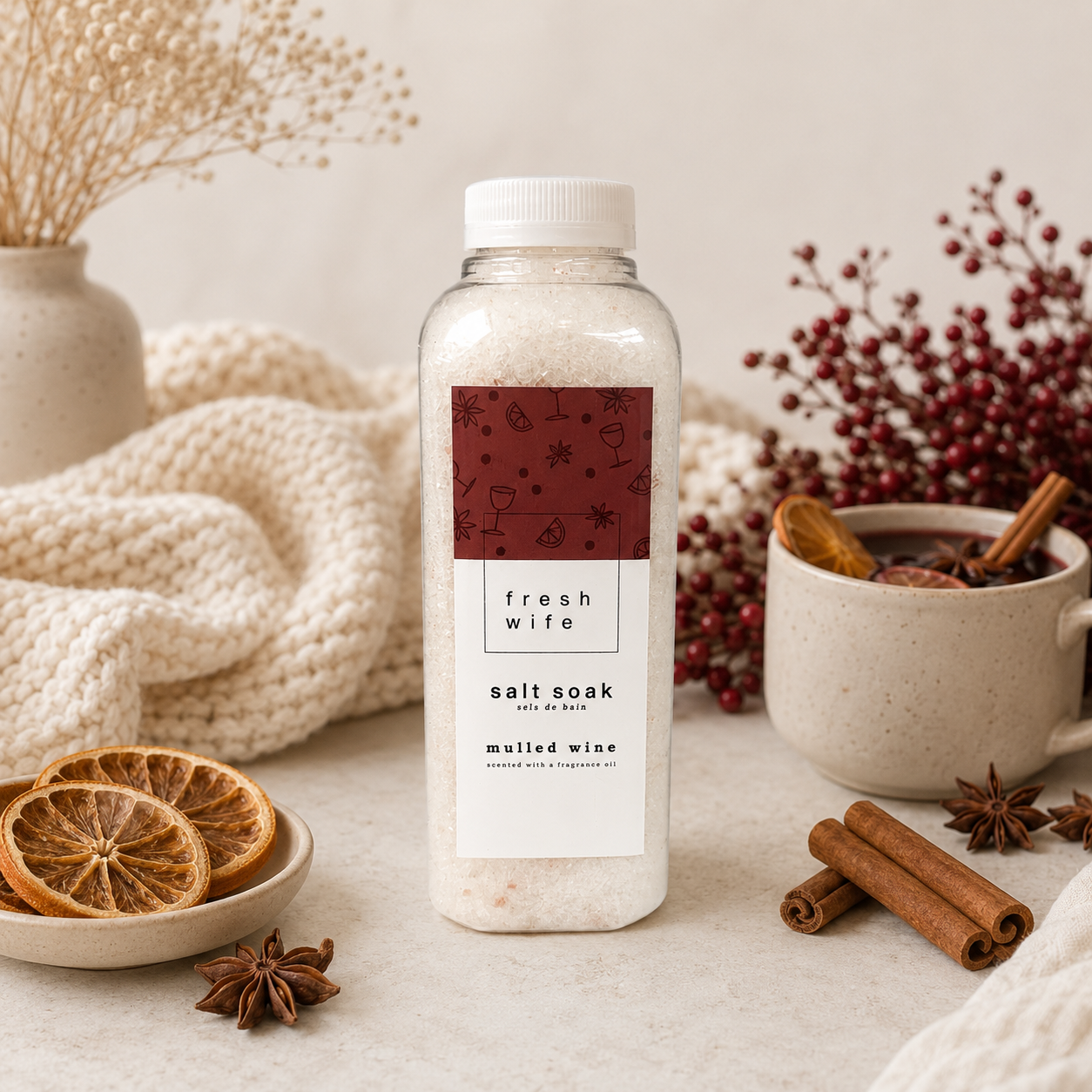 Mulled Wine Salt Soak