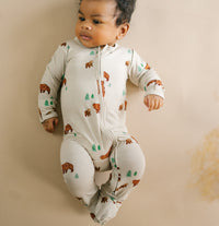 Footed Zipper Sleeper - Bears