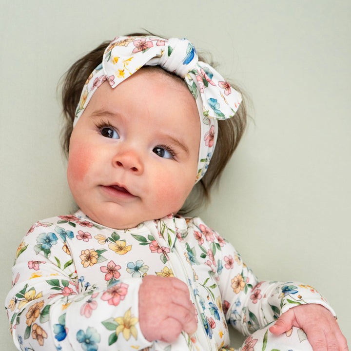 Adjustable Bamboo Headband - Spring Meadow