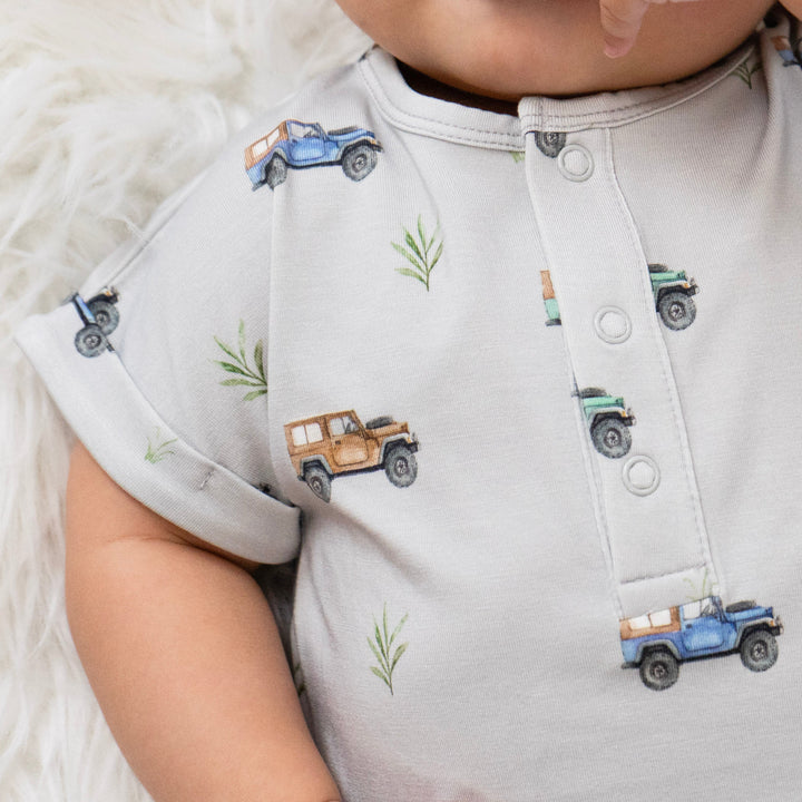 S/S Shortall Romper - Jeeps