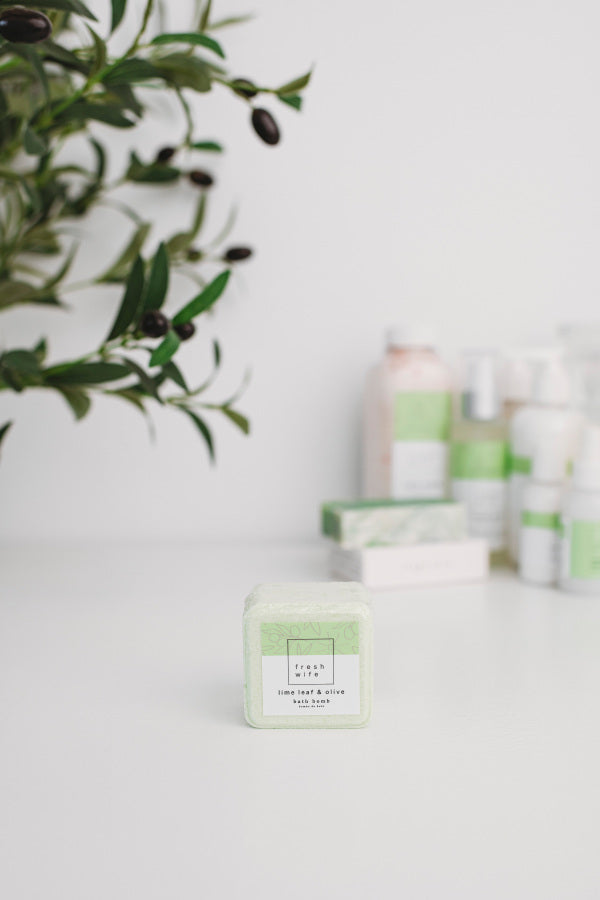 Lime Leaf & Olive Bath Bomb
