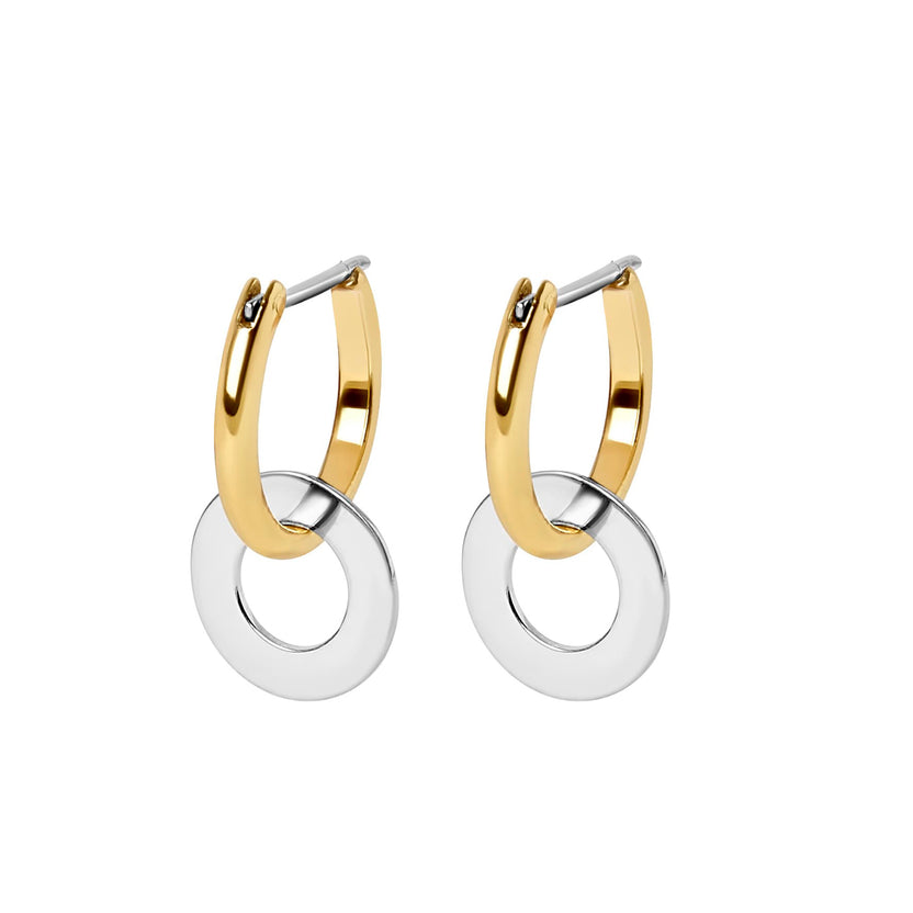 EMILIA Gold Hoop Silver Dangle