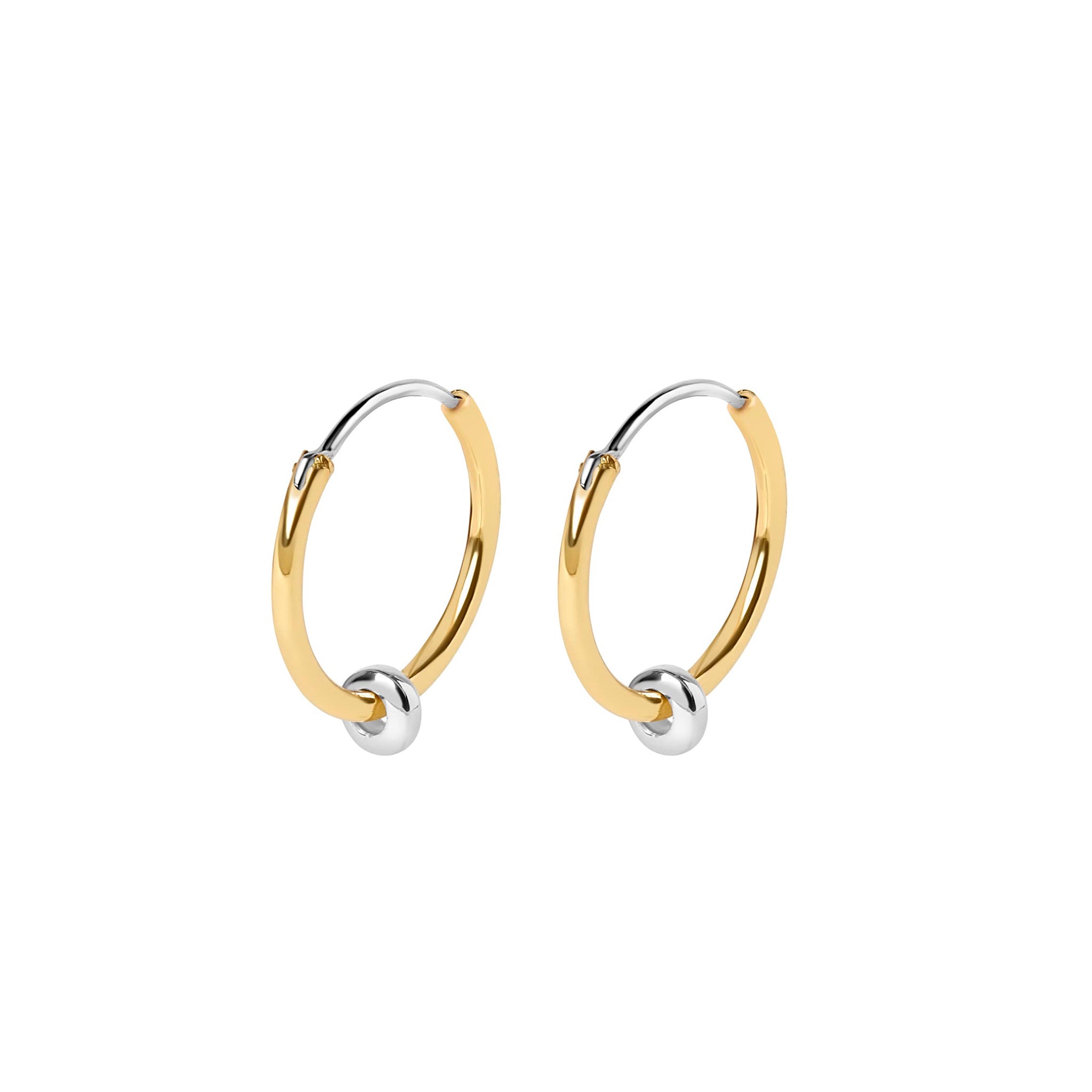 TORI Gold Hoop with Silver Drop