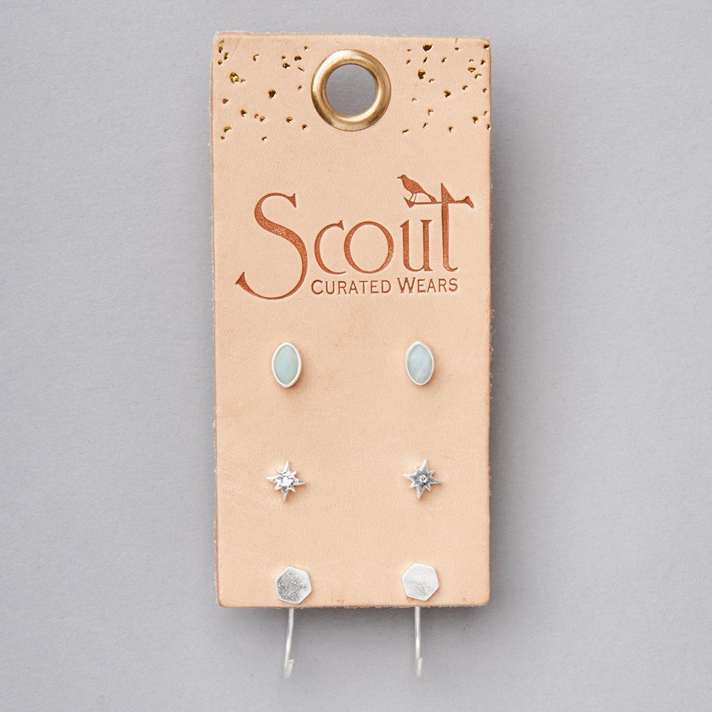 Gabby Stud Trio - Silver