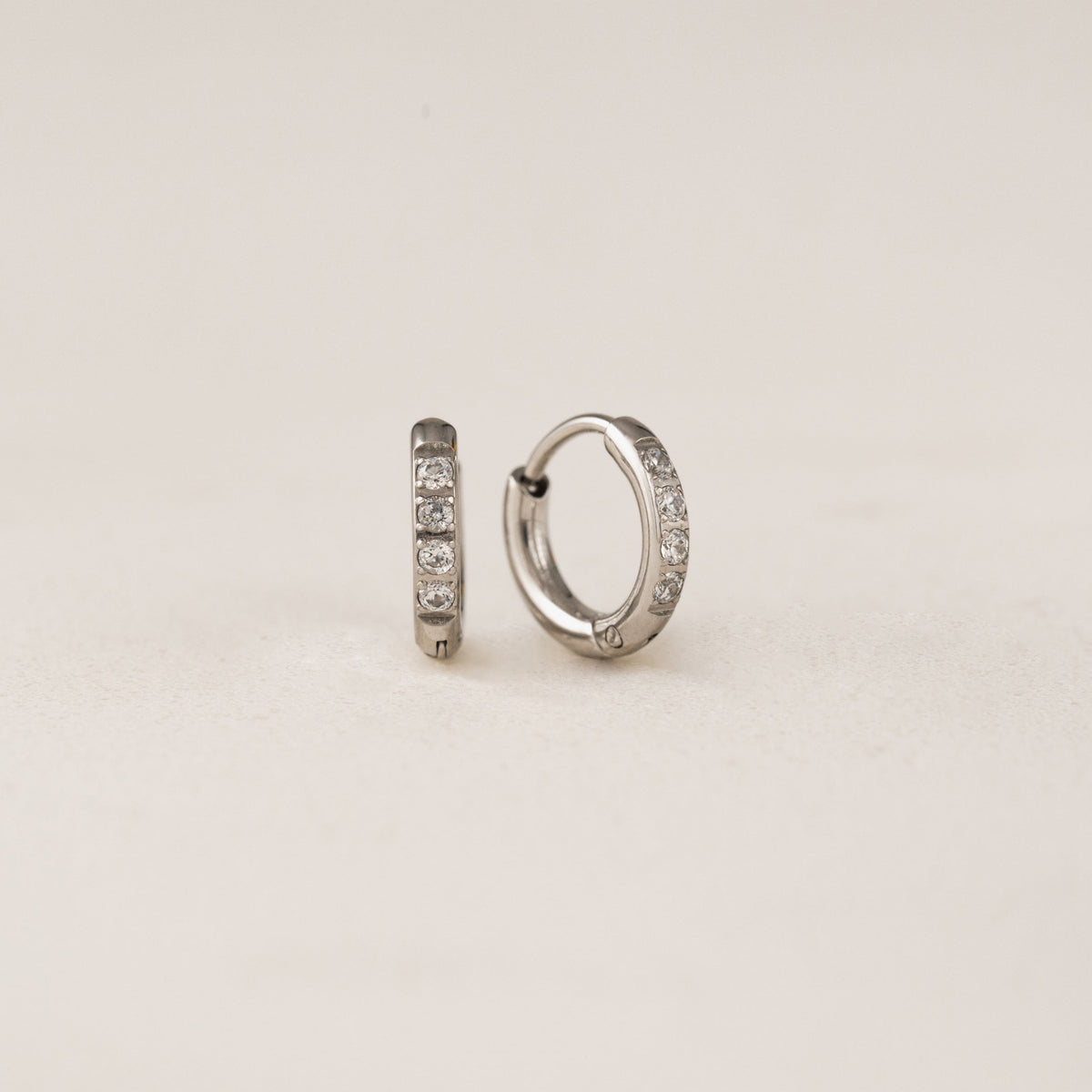 Evie Huggie Hoops - Silver