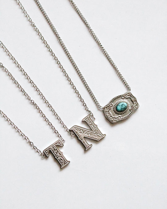 Cheyenne Scroll Necklace - Silver