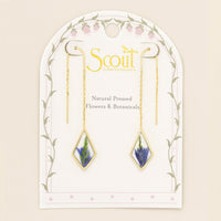 Pressed Flower Threader Earring