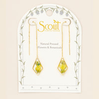 Pressed Flower Threader Earring