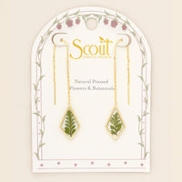 Pressed Flower Threader Earring
