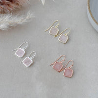 Florence Earrings - Rose Quartz