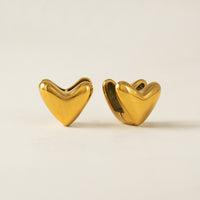 Heart Puff Hoop Earring - Waterproof