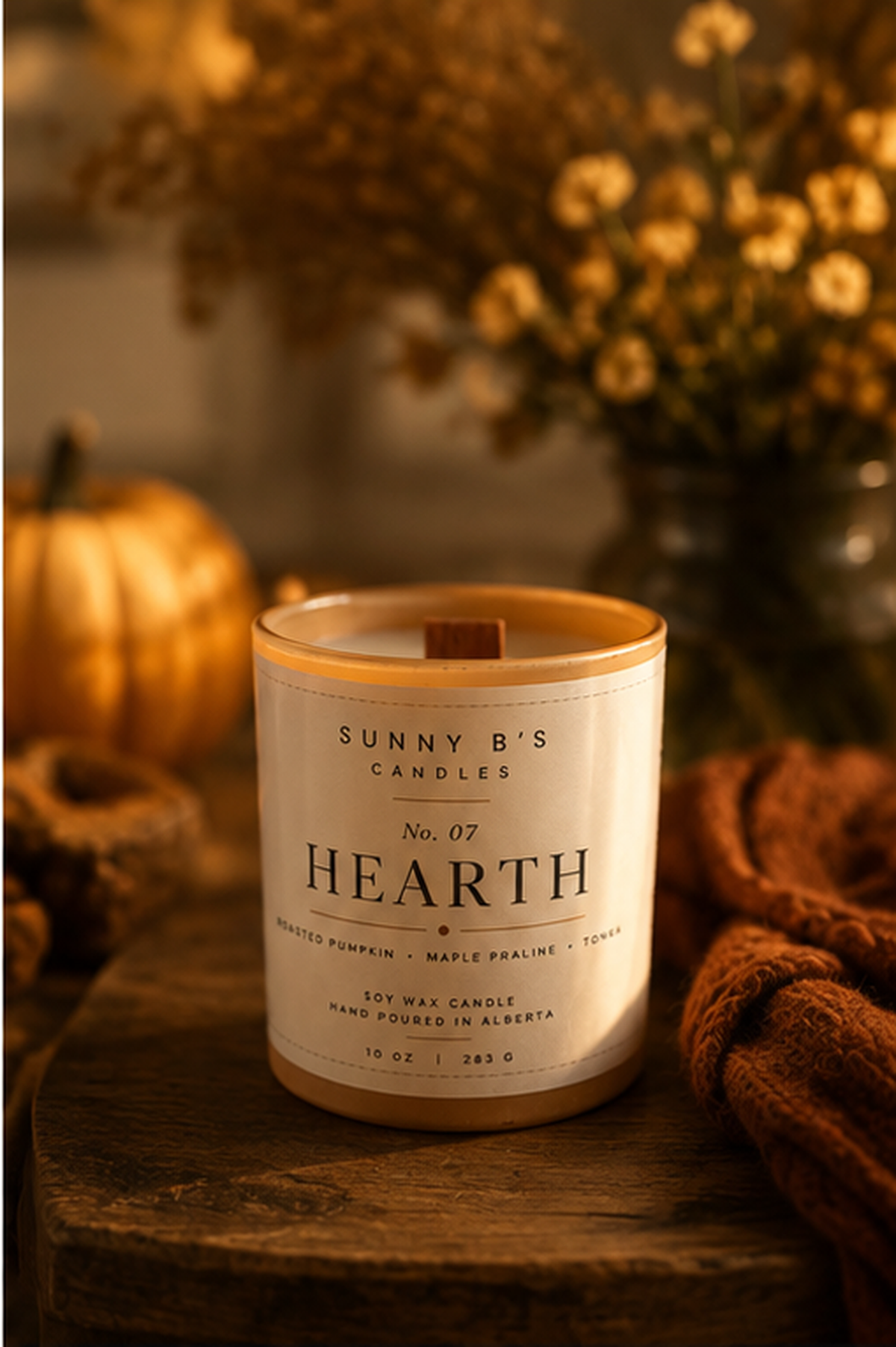 Candle - Hearth Pumpkin/Praline/Tonka