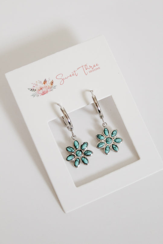 Cassidy Turquoise Hoops