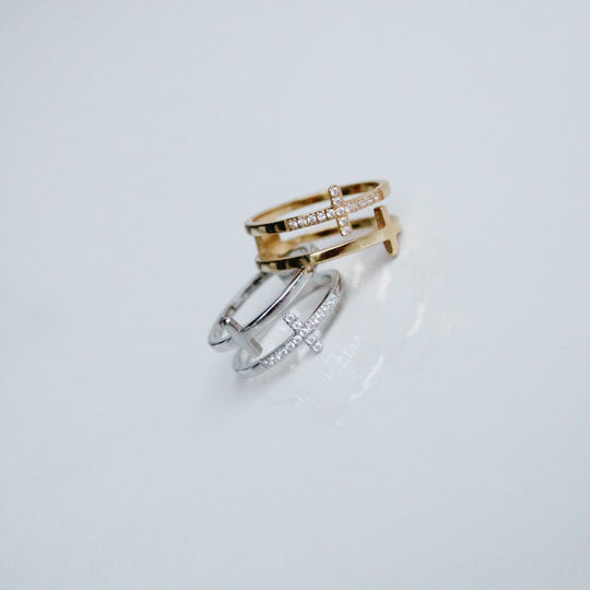 Ella Double Cross Ring