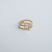Ella Double Cross Ring