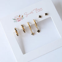 Afterglow Triple Earring - Black
