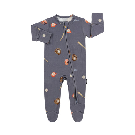 Footed Zipper Sleeper - Baseball