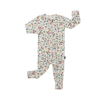 Footless Sleeper w/ Fold-over Cuffs - Spring Meadow