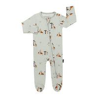 Footed Zipper Sleeper - Giraffes