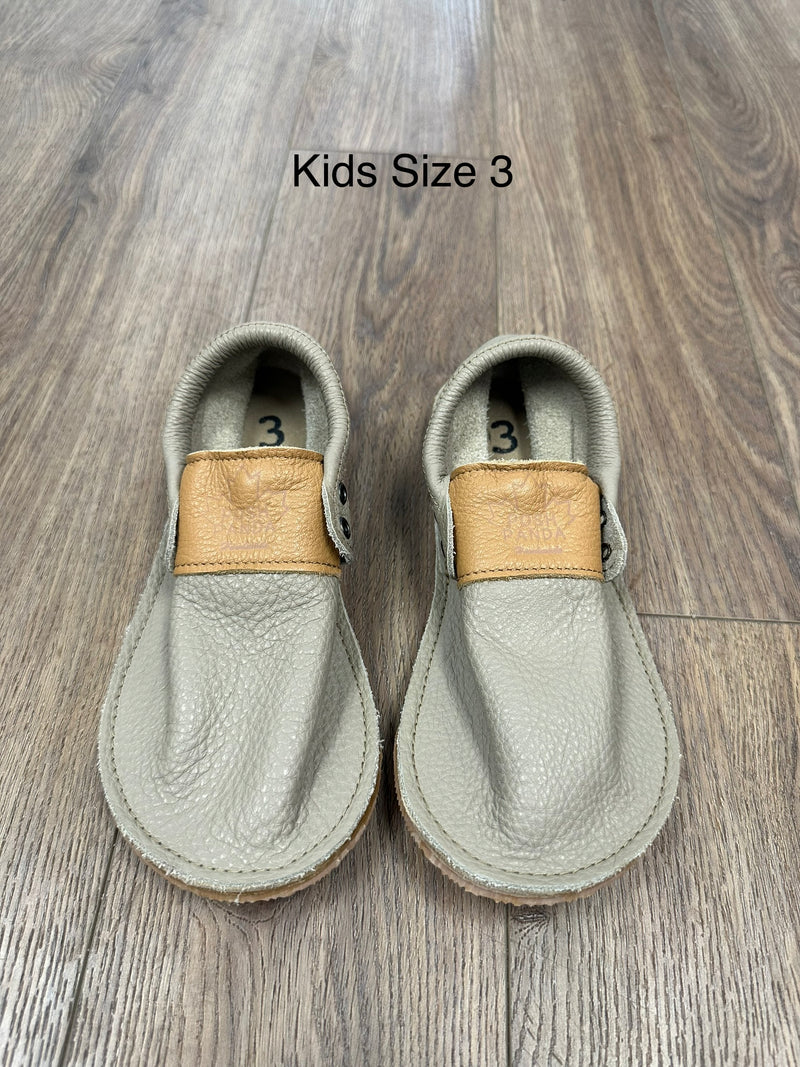 Kids Moccasins - Cement Grey Size 3