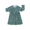 L/S Peplum Dress - Tiny Trees