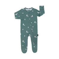 Footed Zipper Sleeper - Tiny Trees