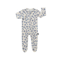 Footed Zipper Sleeper - Bluebells
