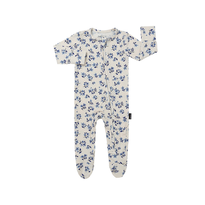 Footed Zipper Sleeper - Bluebells