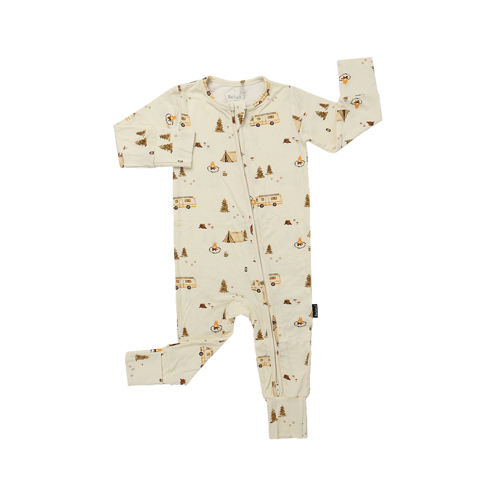 Footless Sleeper w/ Fold-over Cuffs - Day Camp