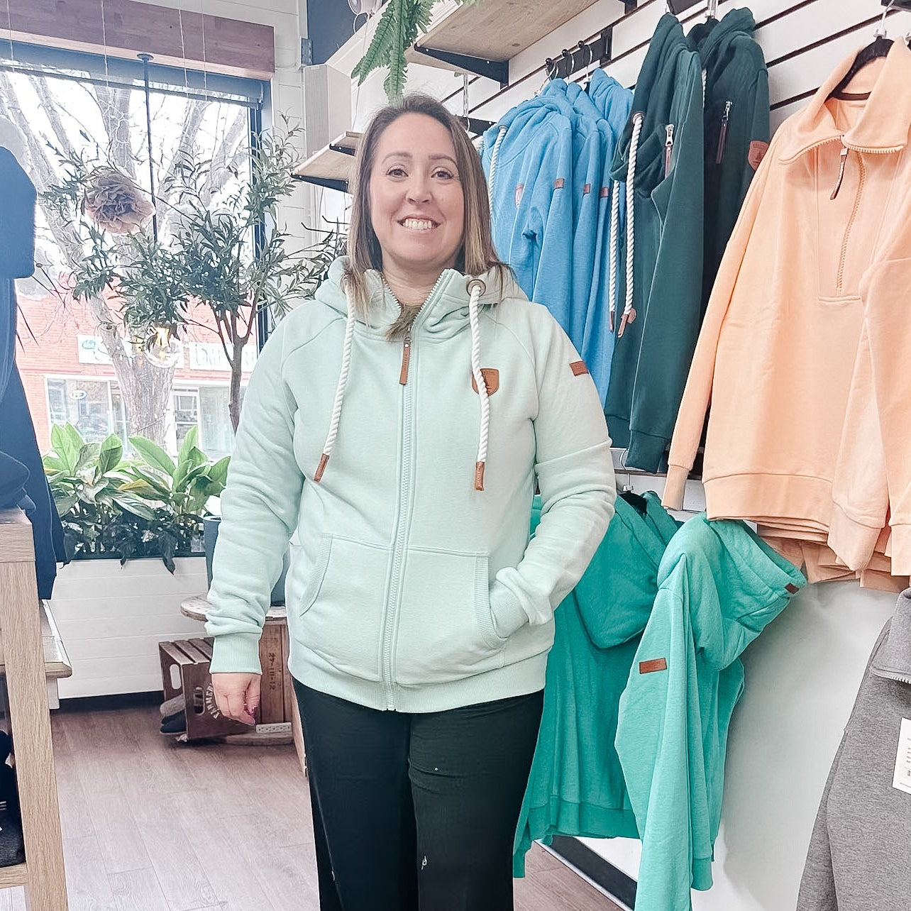 Hera - Women's Full Zip Hoodie - Blue Eye