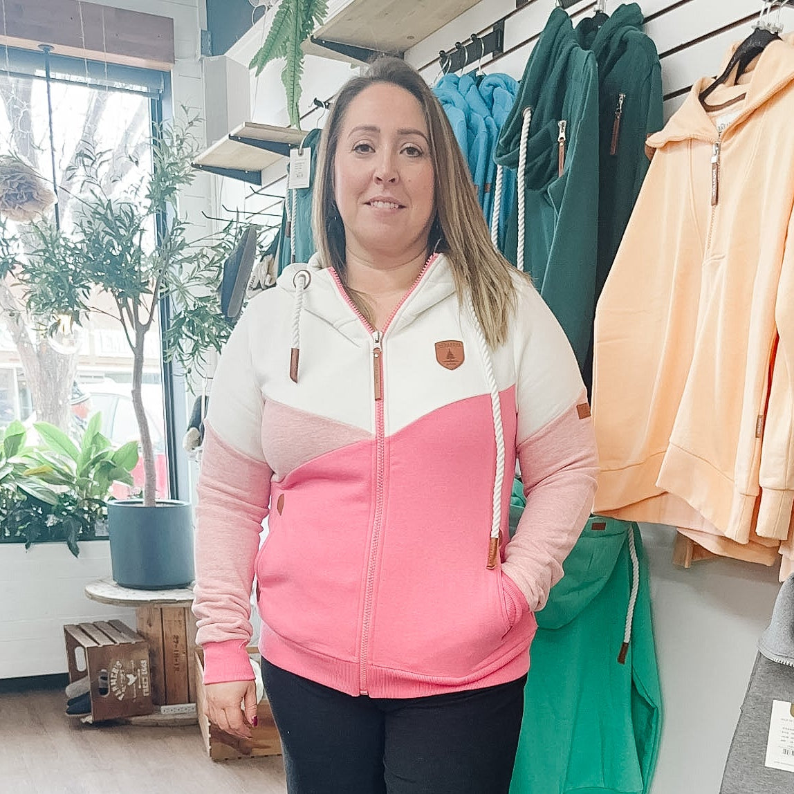 Roxette - Full Zip Hoodie - Cosmo Pink Mix