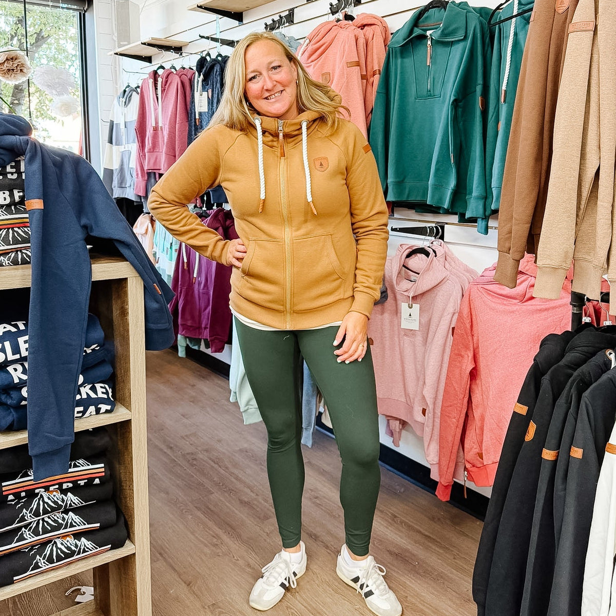 Hera - Women's Full Zip Hoodie - Rust