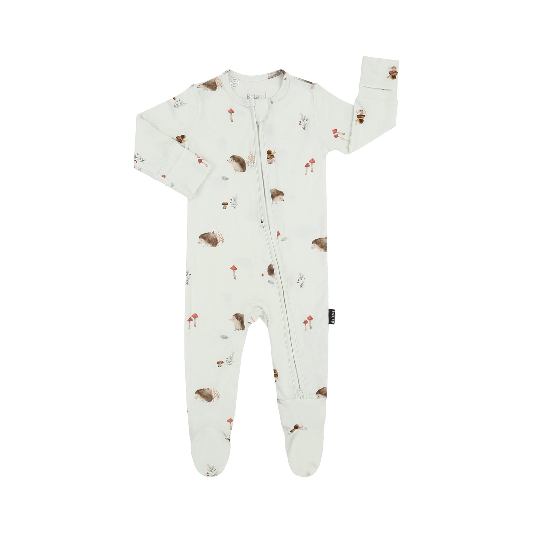 Footed Zipper Sleeper - Hedgehogs