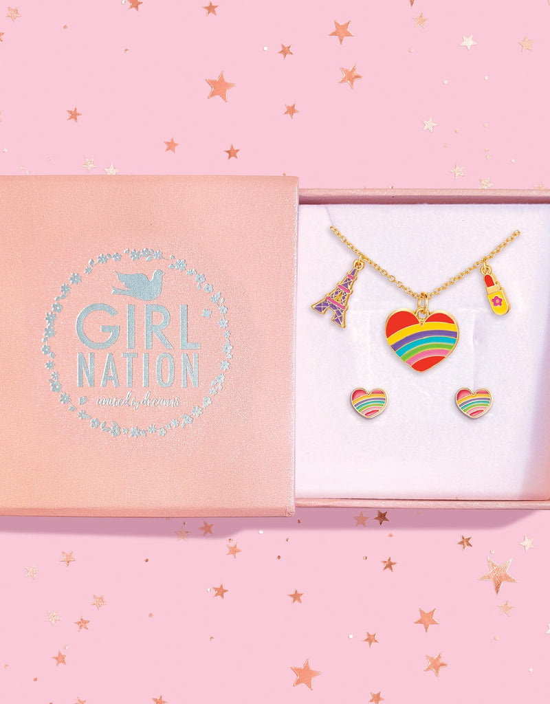 Fantasy Necklace & Earrings Gift Set - Heart to Heart