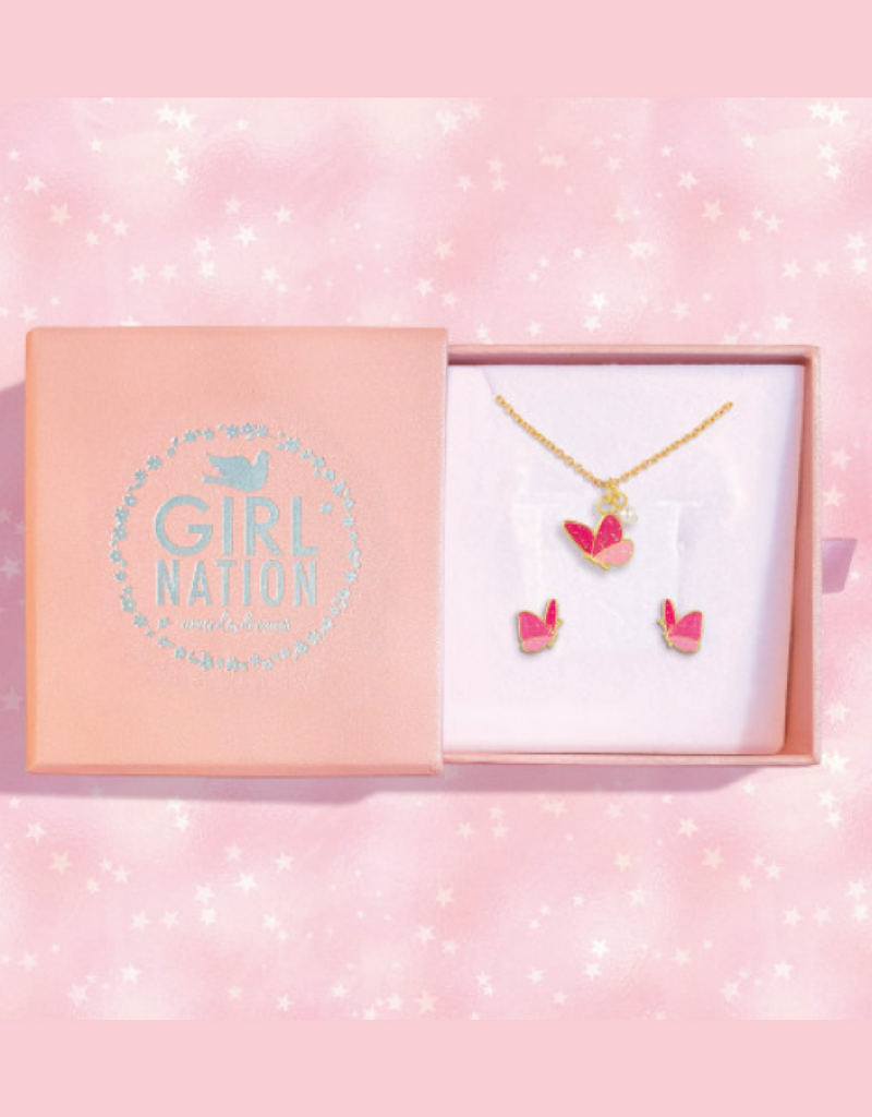 Fantasy Necklace & Earrings Gift Set - Butterfly Dreams