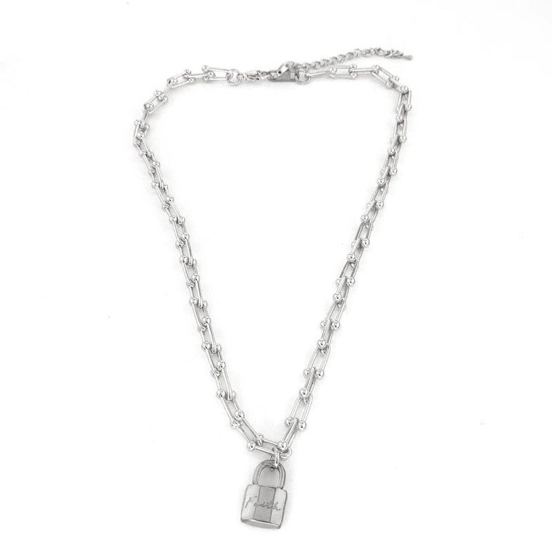 Lock Necklace - Silver