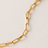Paperclip Chain Necklace - Gold