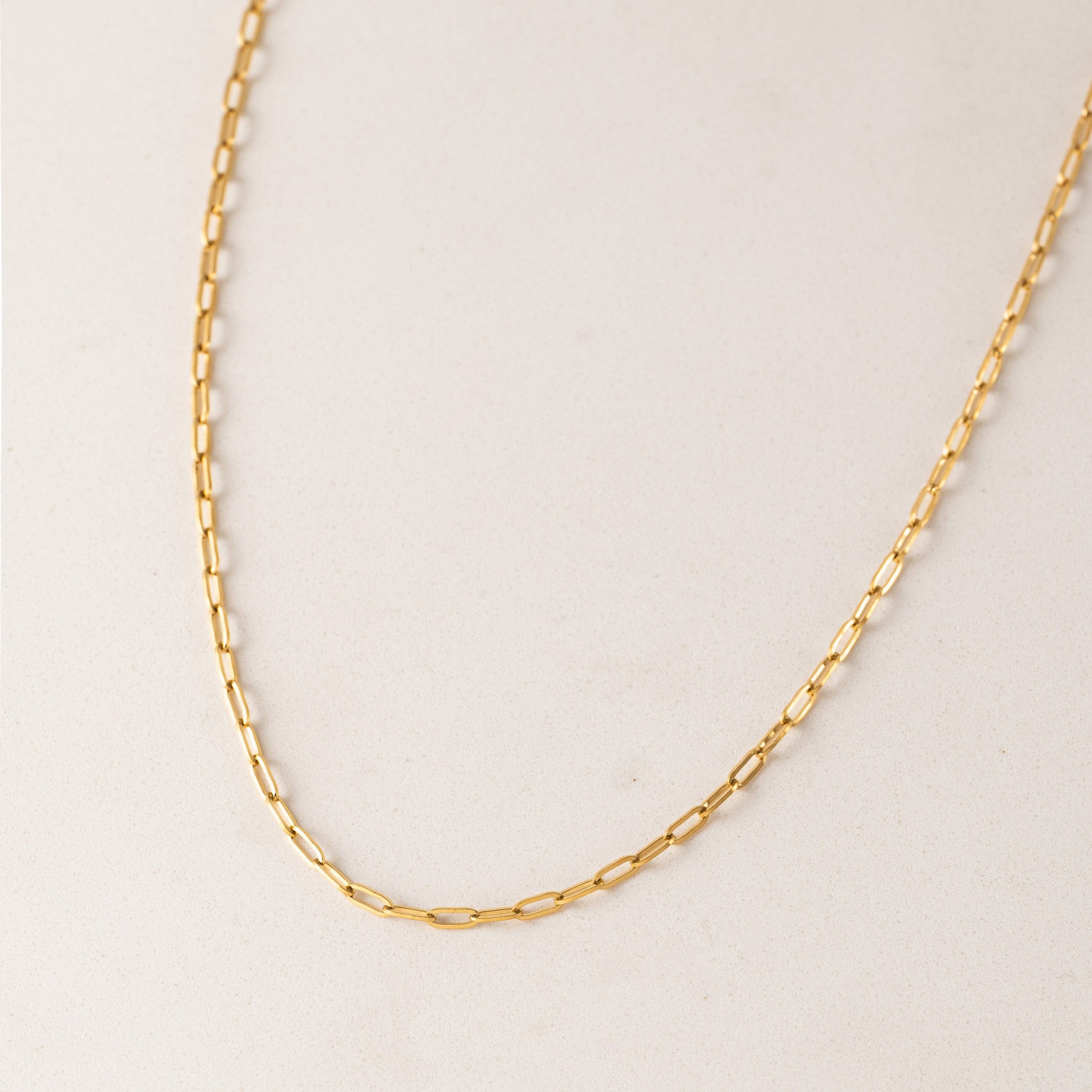 Paperclip Chain Necklace - Gold
