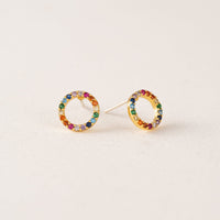 Riot Halo Stud Earrings - Gold
