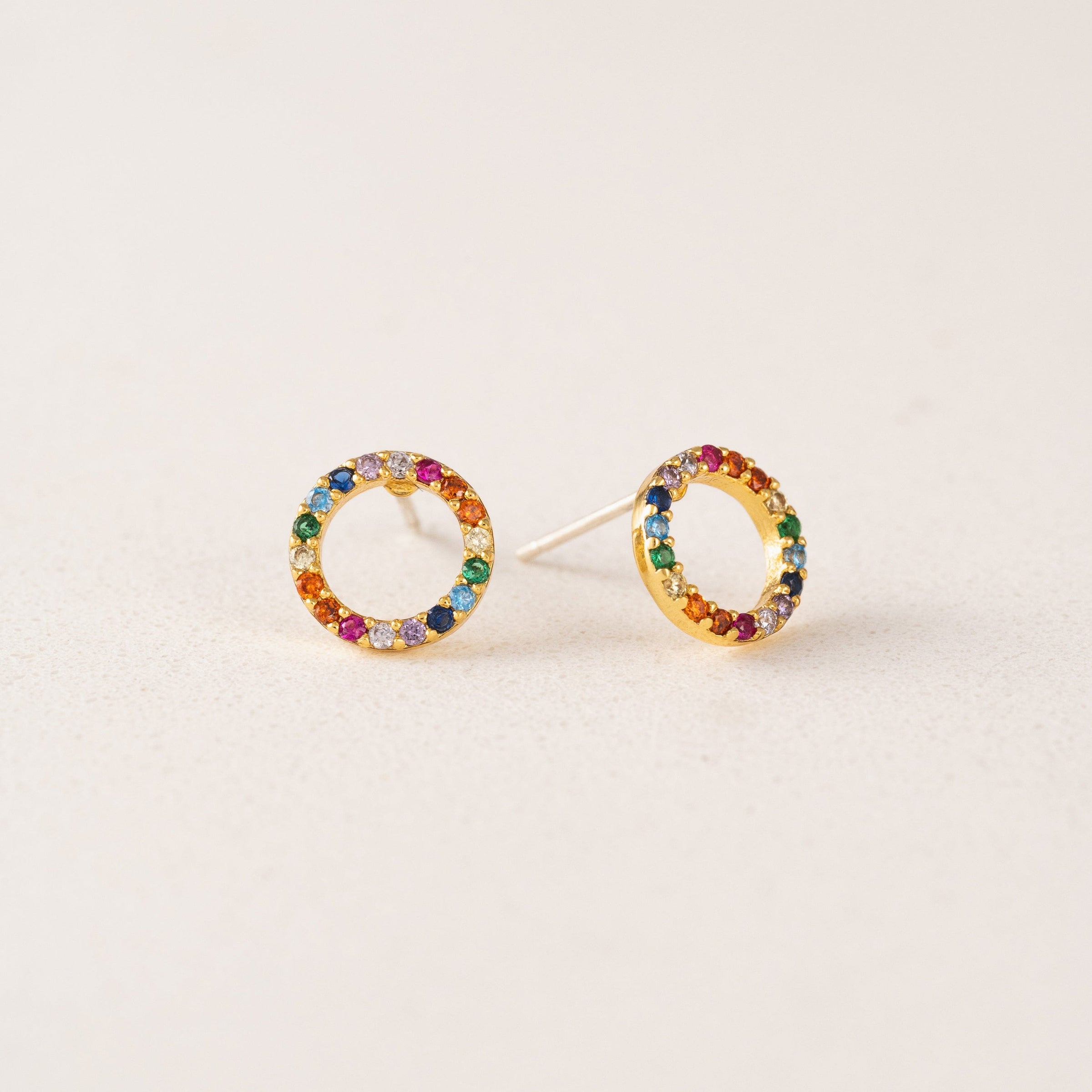 Riot Halo Stud Earrings - Gold