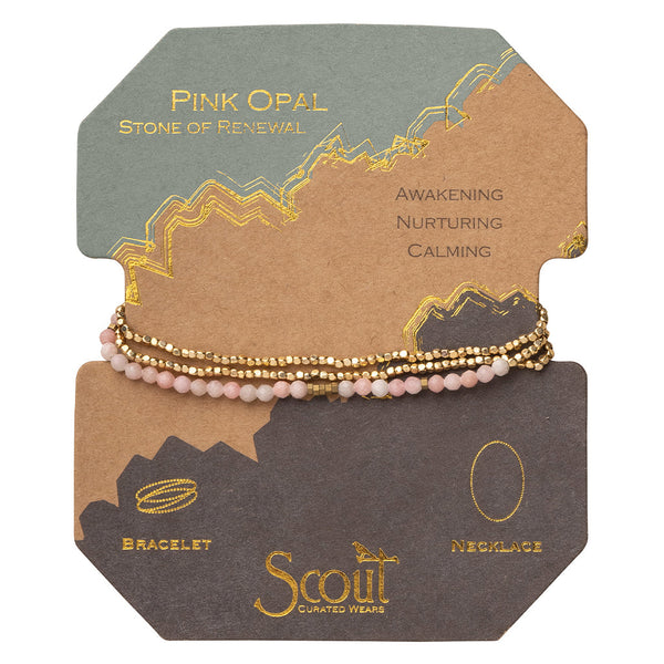 Delicate Stone Pink Opal/Gold - Stone of Renewal