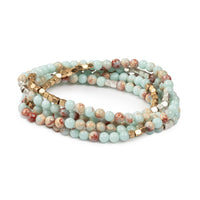 Stone Wrap Agalmatolite/Gold & Silver - Stone of Creativity
