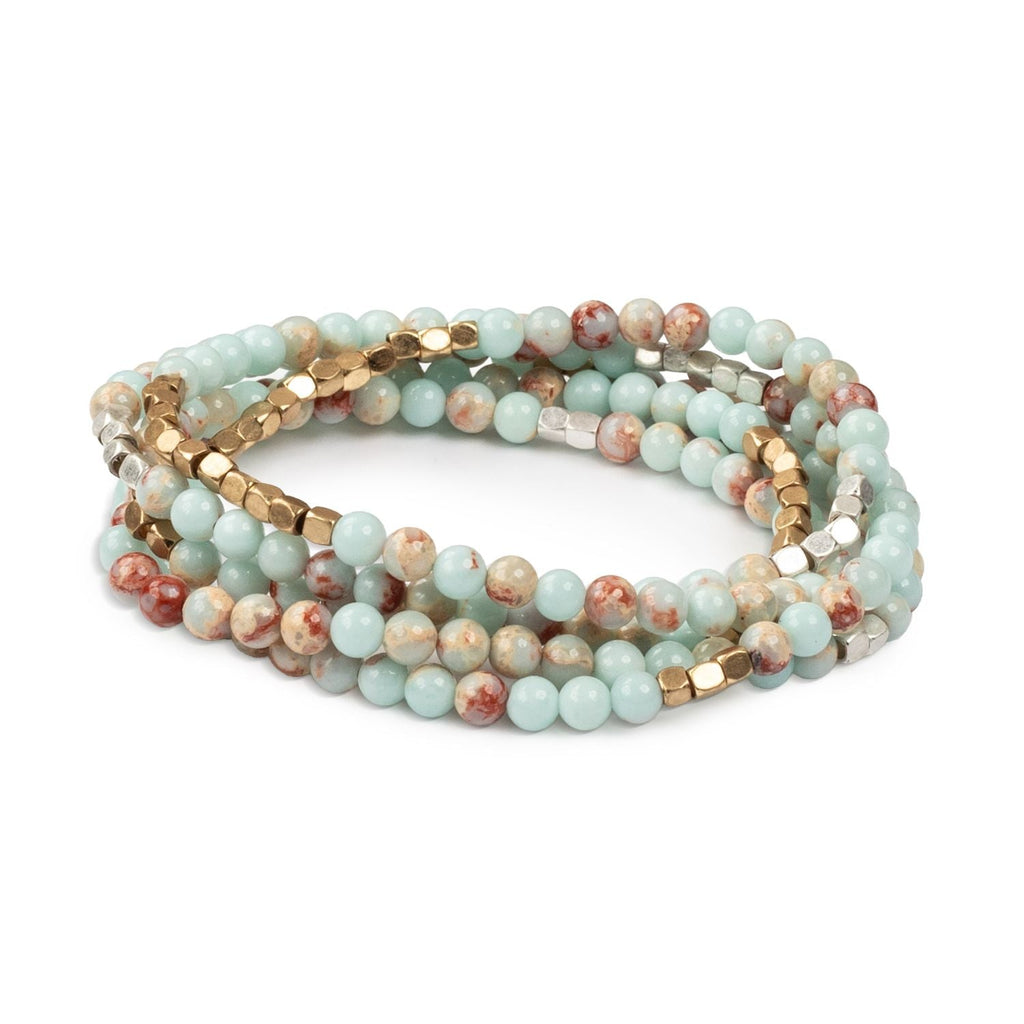Stone Wrap Agalmatolite/Gold & Silver - Stone of Creativity