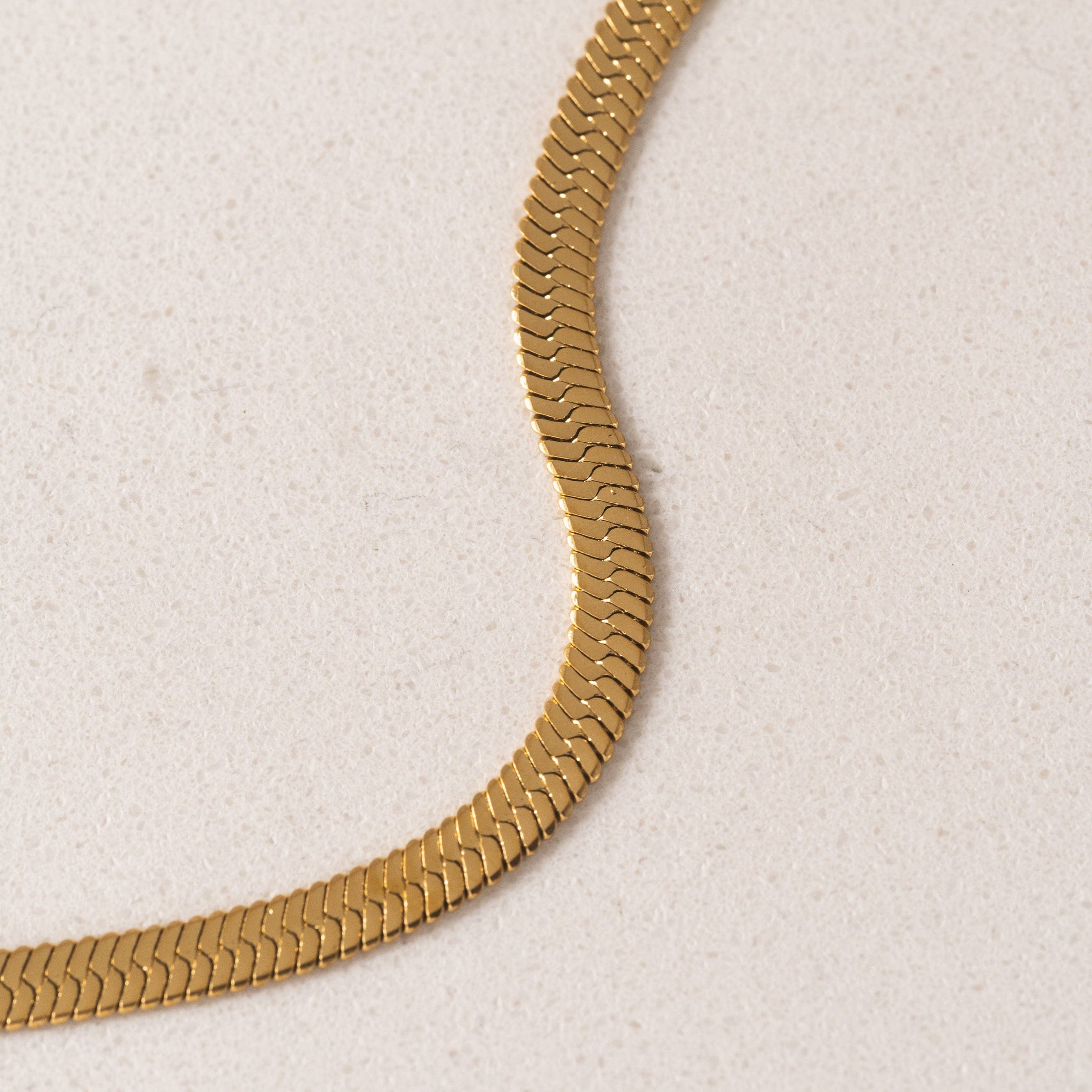 Sasha Herringbone Necklace - Gold
