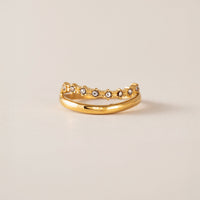 Saturn Double Ring - Gold