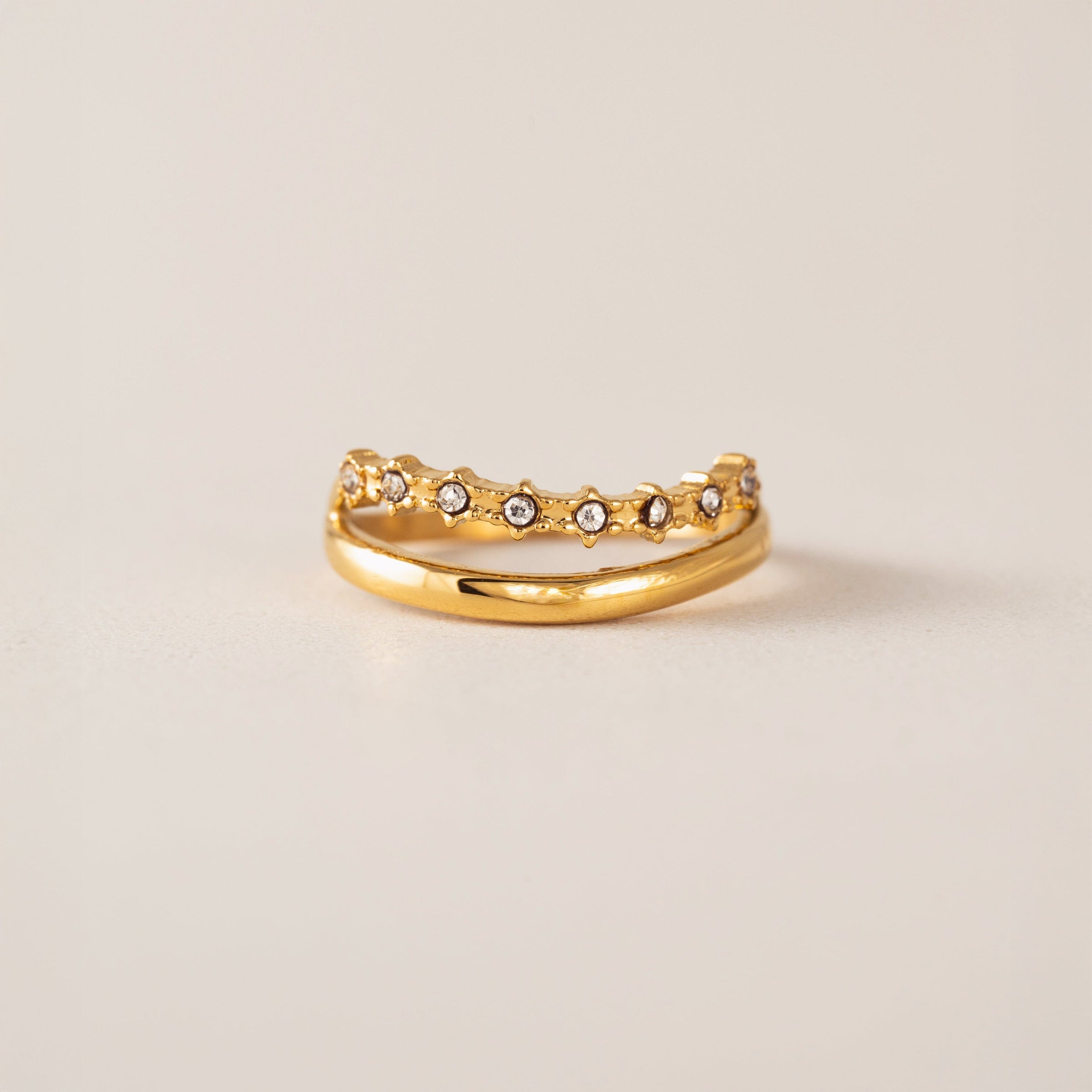 Saturn Double Ring - Gold