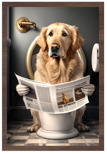 Animals on Toilet - Golden Doggo