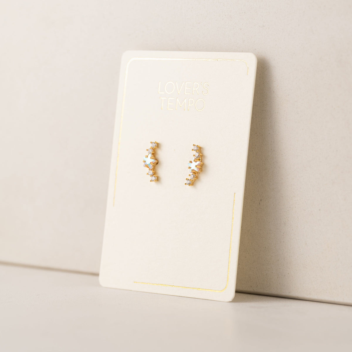 Stargazer Climber Earrings - Clear
