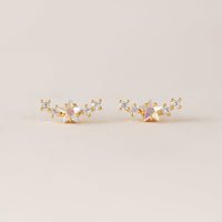 Stargazer Climber Earrings - Clear